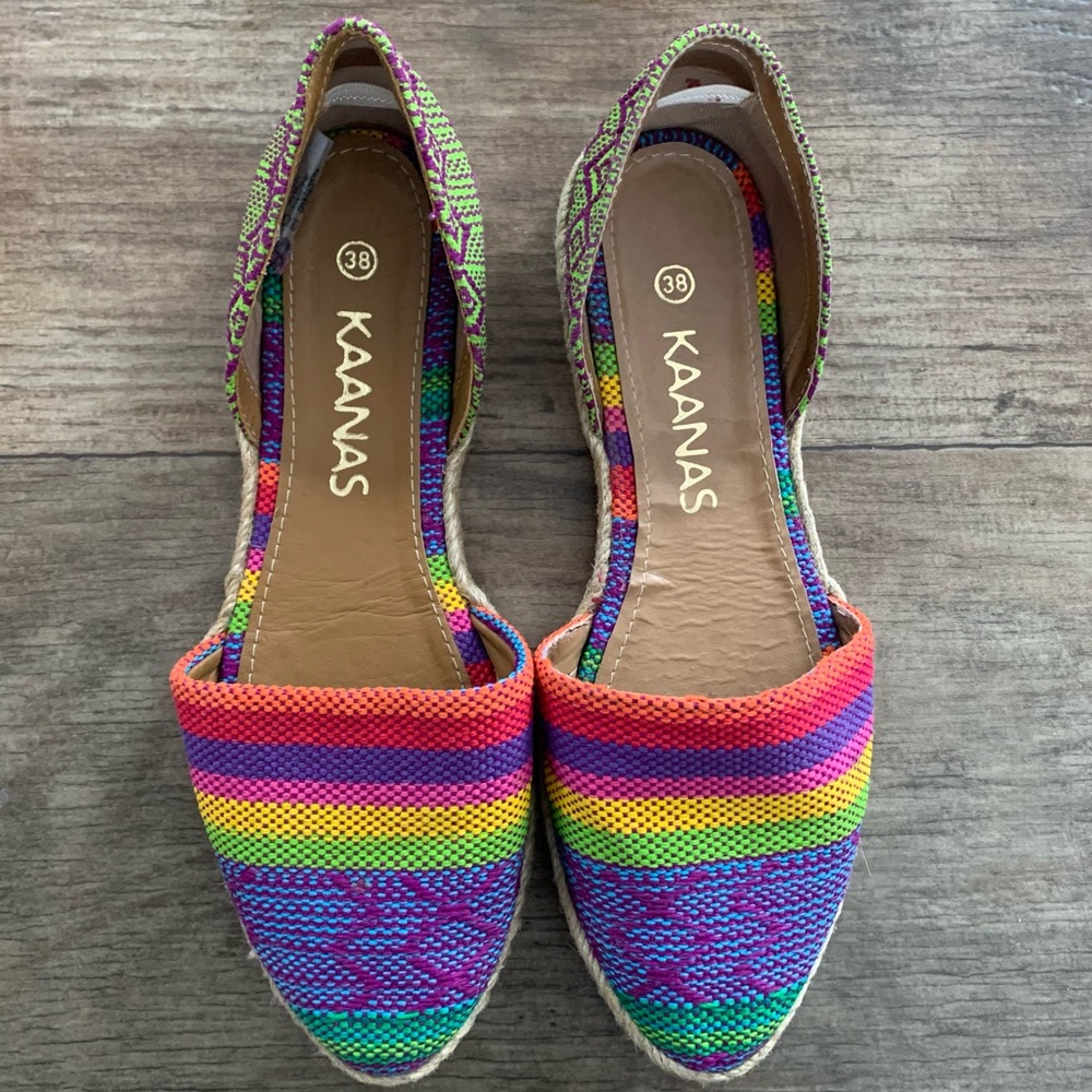 Like new Kaanas Multi color handmade espadrilles